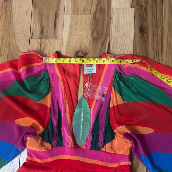 Women's Colorful Leaves Maxi-Dress Size Small NWT - Picture 9 of 9